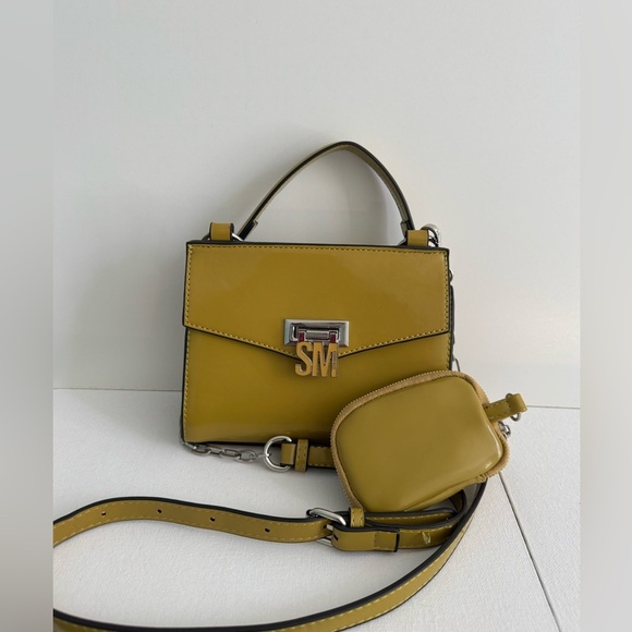 Steve Madden Yellow Mini Bag with Top Handle and Detachable Chain Strap - Picture 2 of 16